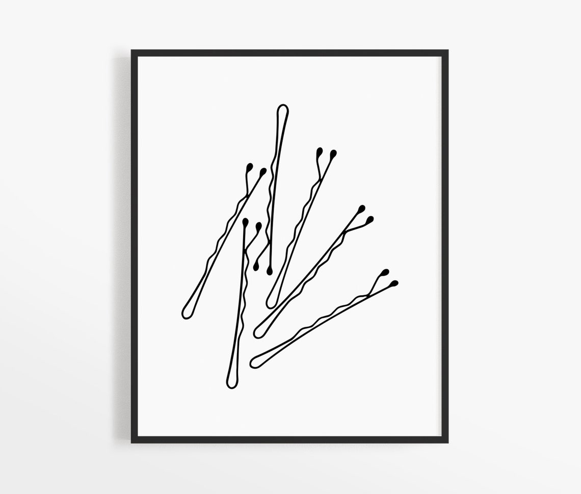 Bobby Pins Art Print Instant Download Printable Wall Art Etsy UK