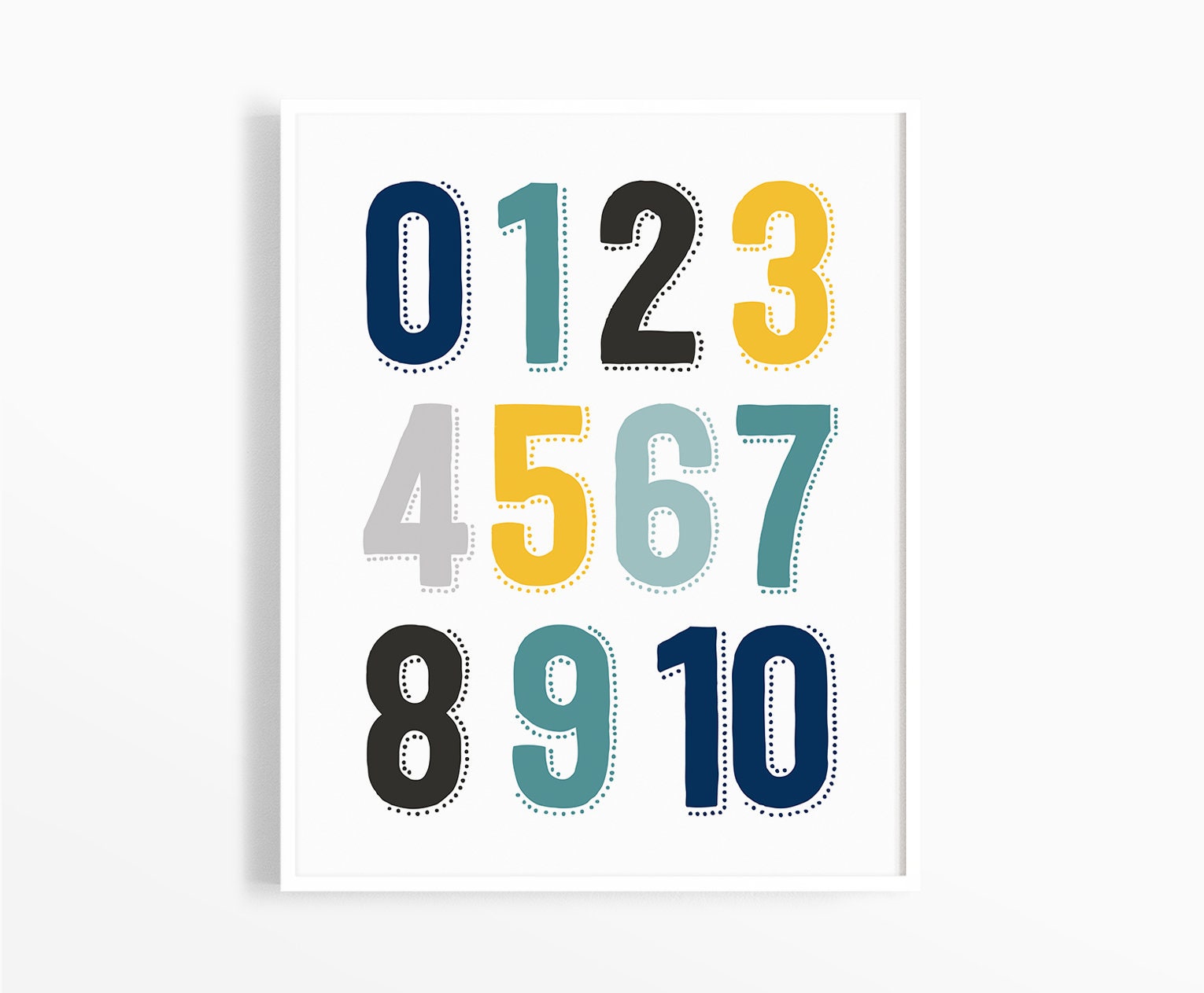 Alphabet and Numbers Art Print Instant Download Nursery Art - Etsy