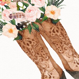 Cowboy Boots Art Print, Instant Download, Western Print, Farmhouse Decor, Boho Chic Decor, Country Home Decor, Rustic Wall Art image 4