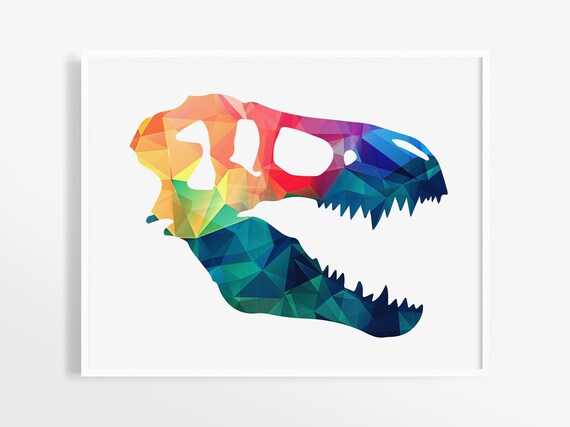 Dinosaur Head Print Dinosaur Head Printable Instant | Etsy