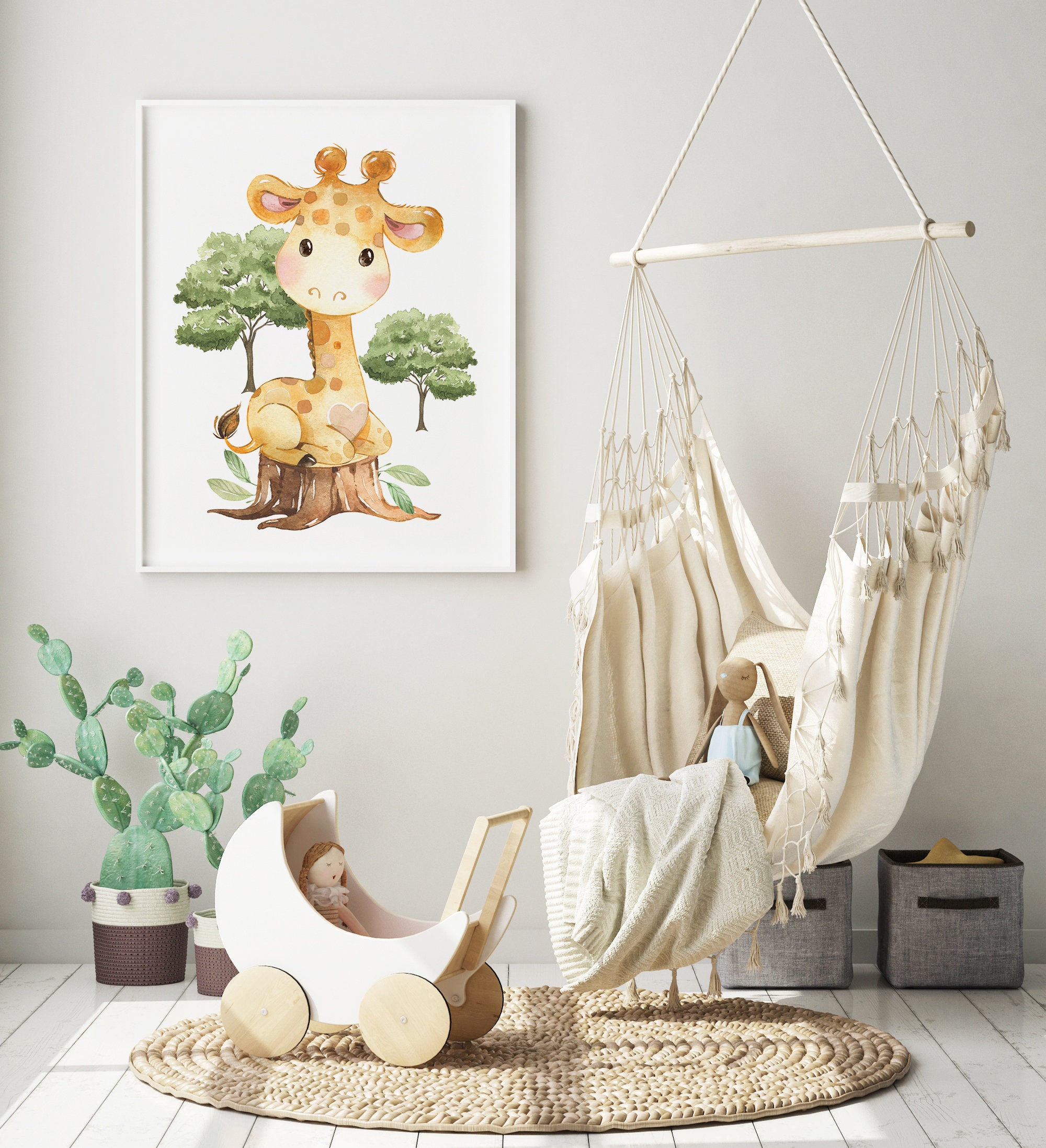 Safari Nursery Decor Safari Animals Nursery Gender Neutral Etsy