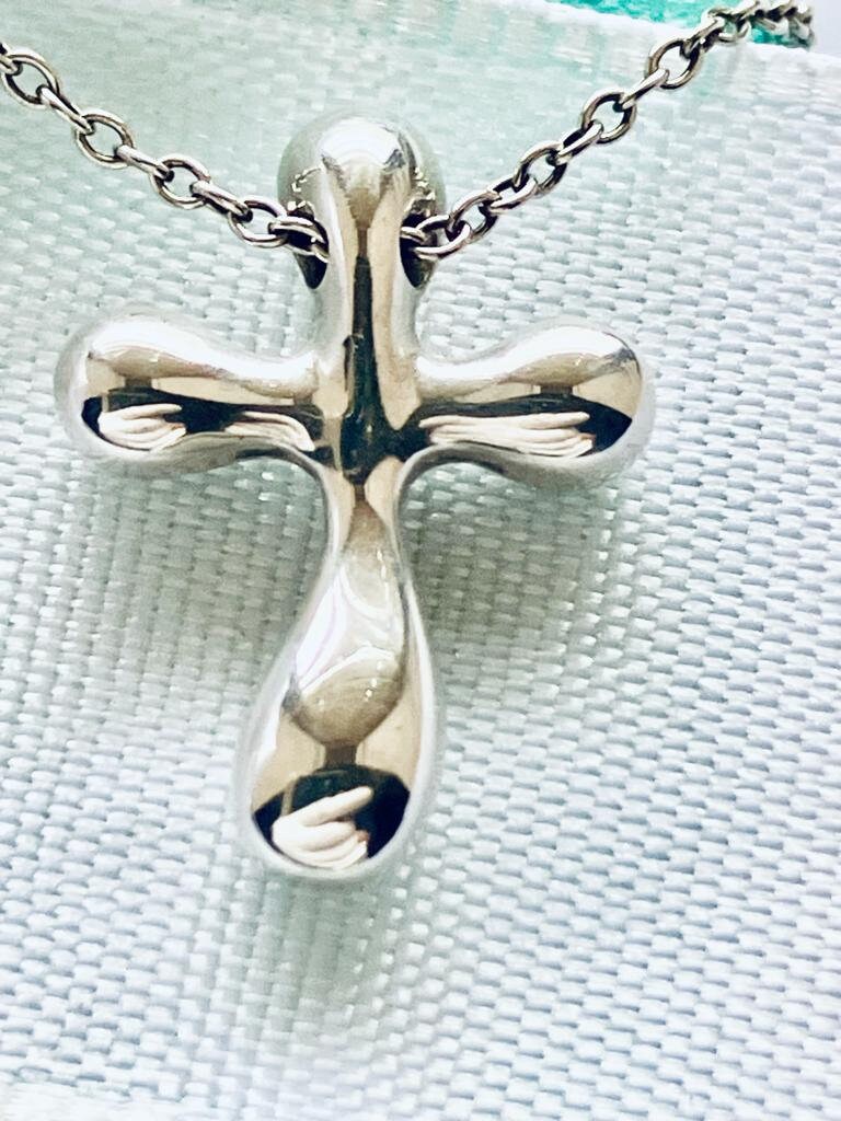 Tiffany style cross necklace deals