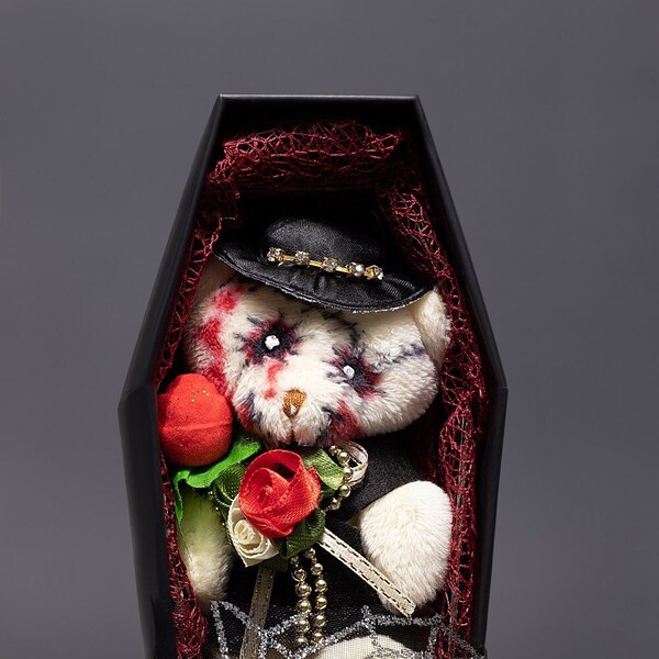 Ghoulishly Erie Gothic Chic Halloween Plush Bearly Dead Doll - Unisex Halloween Decor