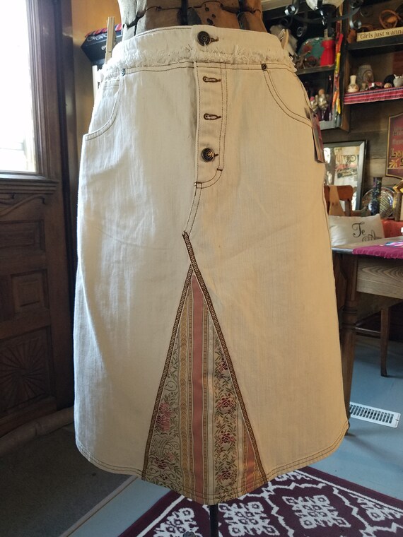 denim skirt size 12