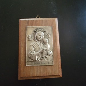 Our Lady of Perpetual Help Small Wood Hanging Made in Italy