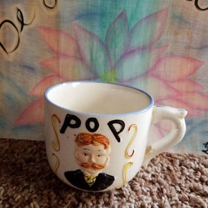 Vintage Old Man Face Mug Pitcher Coffee Cup