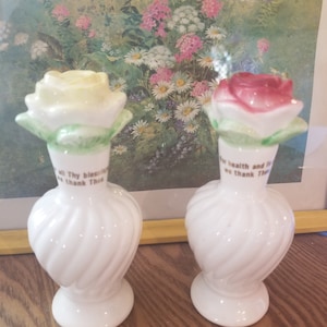 Rose Bud Salt and Pepper Shakers