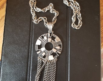 SarahCov Medallion Design Silver Necklace