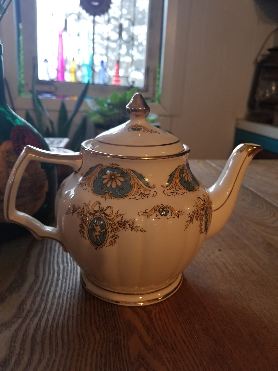 Sadler Rose Garden Pattern 1930's Teapot Etsy