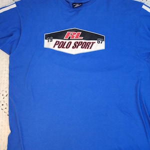 Vintage Rare Logo Ralph Lauren Polo Sport Men&#39;s XL Tshirt
