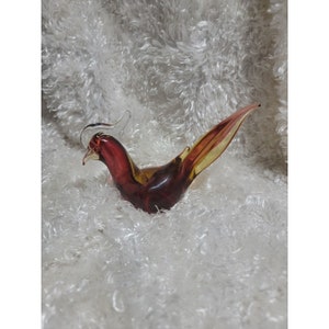 Venetian Glass Murano Vintage Pheasant Paperweight Decor Piece