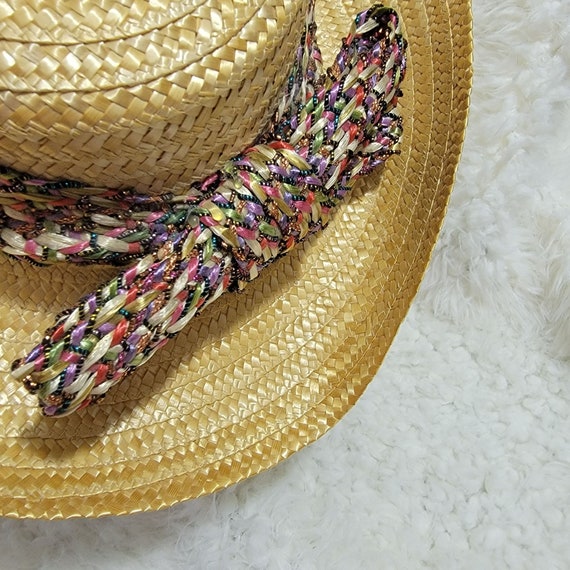 Women's Mariam Lefcourt Hand Crafted Straw Sun Hat - image 3