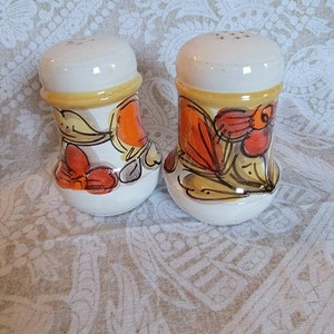 Vintage Handpainted Ceramic Salt and Pepper Shakers