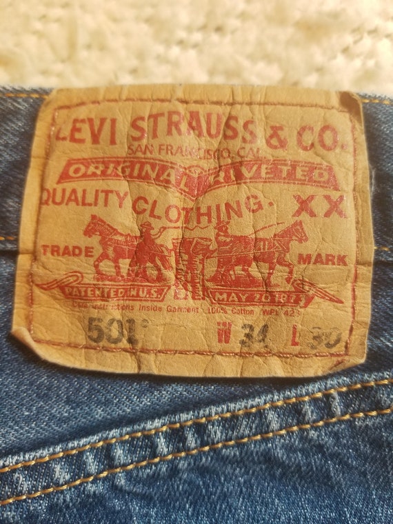 Levi Button Fly 501 Jeans - image 4