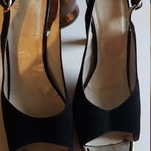 Vintage Garolini Women's Size 7 1/2 Sling Back Shoes  Made in Italy
