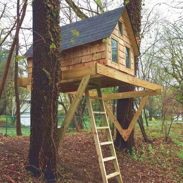 Cabane dans les arbres Alpino - plans pour 1 ou 2 arbres