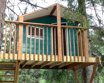 one tree house plans cheap zelkova treehouse plans to build in two trees or free standing alpino for etsy one tree house plans cheap zelkova treehouse plans to build in two trees or free standing alpino for etsy