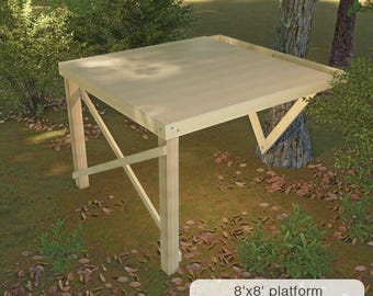 8'x8' platform plans | Treehouses and free standing forts