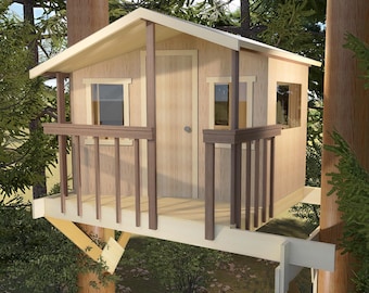 Zelkova treehouse plans | 2 trees or free standing