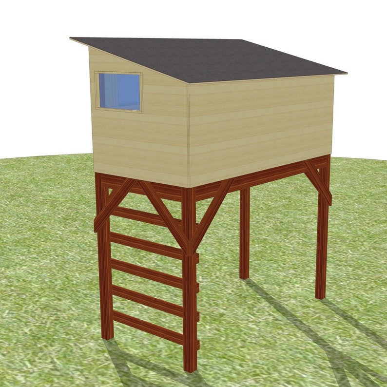 Savanna bird hide plans for a free standing playhouse image 4