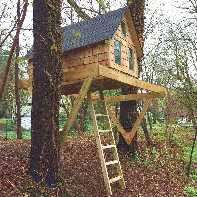 Alpino treehouse plans for 1 or 2 trees Etsy
