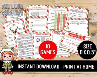 10-Game Office Christmas Party Pack | Fun Printable Holiday Games with Certificates | Team Icebreakers for Workplace Celebrations