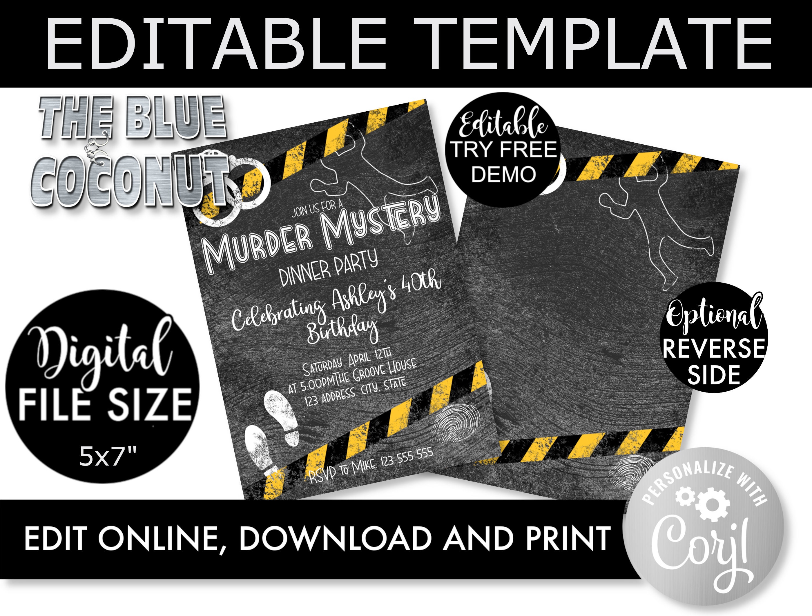 Editable Murder Mystery Template Crime Scene Tape Fundraising Etsy Editable Murder Mystery Template Crime Scene Tape Fundraising Etsy