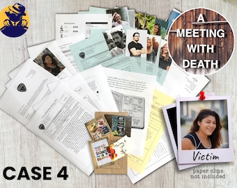 Detective cold Case File 4 Murder Mystery Game | Tabletop Puzzle for Date Night, Family Party, Zoom, Anniversary, Solve at Home
