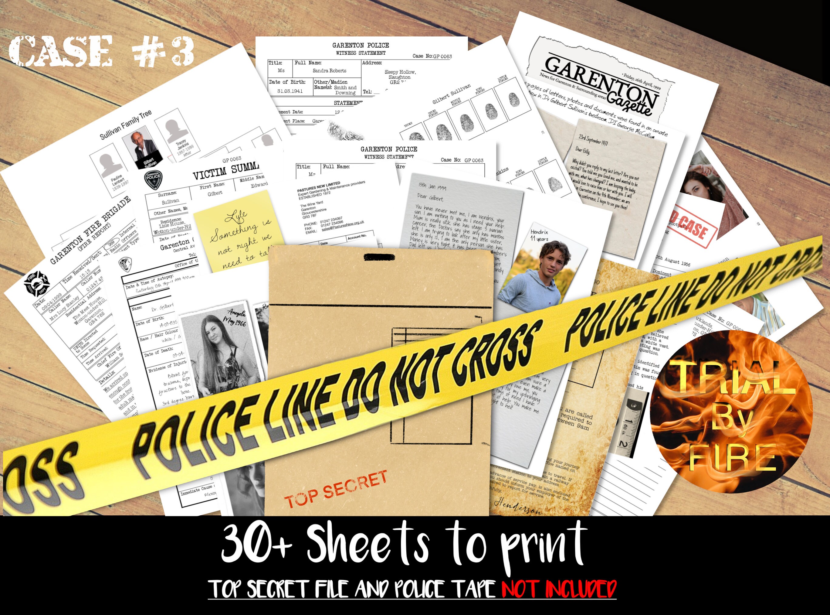Tabletop Detective Case File Crime Cold Case Murder Print Etsy UK
