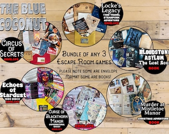 Escape Room 3 Game Bundle, Puzzle murder Mystery, Posted Copy
