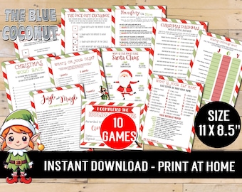 Office team players Christmas Party Pack | Fun Printable Holiday Games with Certificates | 10 Team Icebreakers for Workplace Celebrations
