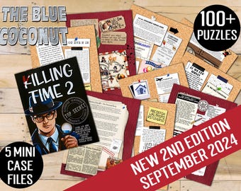 Killing Time 2: Crime Theme murder mystery Puzzle Book - 100+ Riddles games (Online Play)
