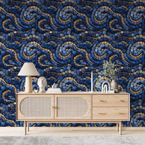 Blue Snakes Water Wallpaper Animal Wallpaper Mural Jungle Snake Wall Decor SN26
