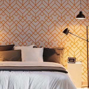 Papier peint géométrique, papier peint amovible en terre cuite, papier peint auto-adhésif scandinave, décoration murale moderne SM01