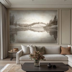 Scenic Rural Wall Mural, Custom Peel and Stick Landscape Wallpaper, Traditional Mural for Home Decor RO71