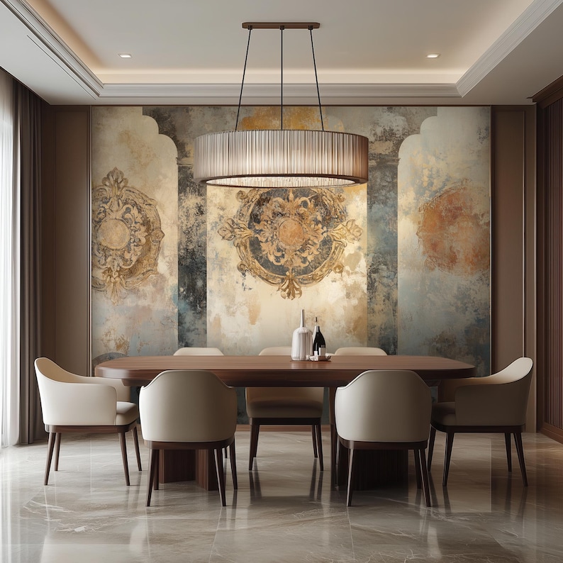 Antique Fresco Wall Mural: Elegant Aged Texture With Classical ...