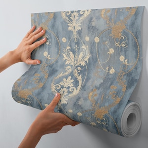 Enhance your bedroom with our Removable Art Nouveau Wallpaper, showcasing stunning William Morris patterns. This wallpaper brings a touch of retro wall art and bohemian mural charm to any space.