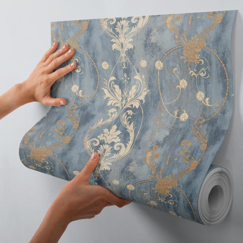 Enhance your bedroom with our Removable Art Nouveau Wallpaper, showcasing stunning William Morris patterns. This wallpaper brings a touch of retro wall art and bohemian mural charm to any space.