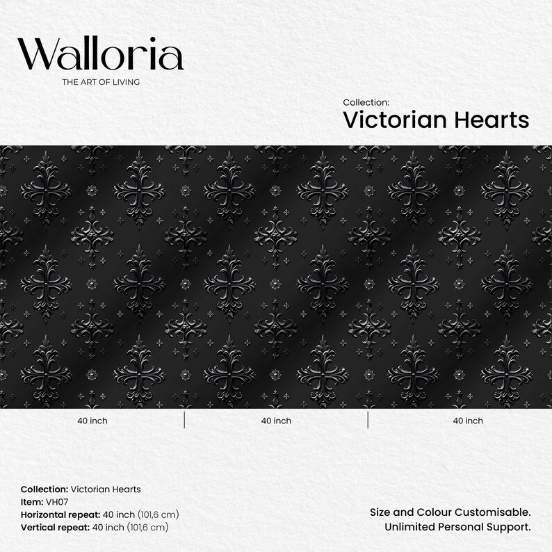 Buy Victorian Dark With Chrome Hearts Wiccan Decor Moody Wallpaper ...