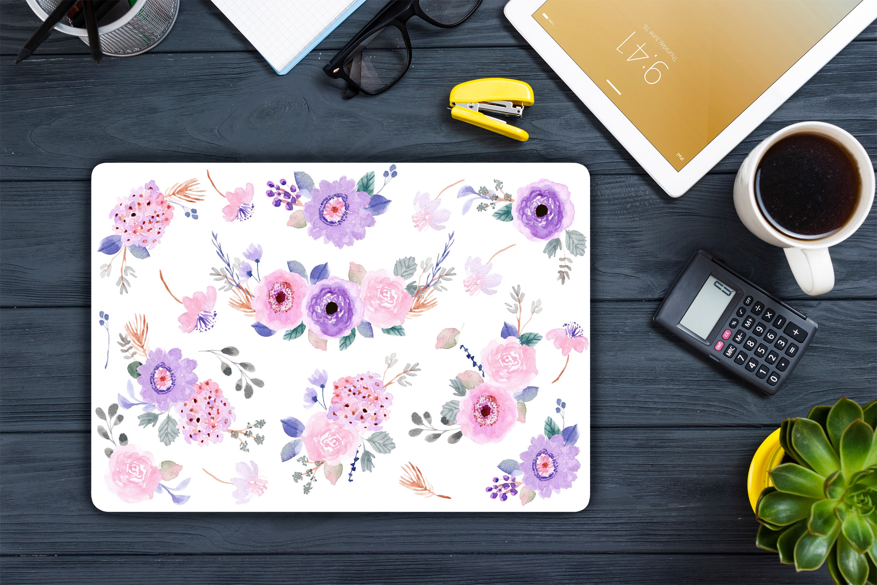Watercolor Floral Laptop Skin Flowers Vinyl Decal Sticker Dell | Etsy