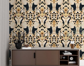 画材 Peacockesque 3D Peacock Flower ZHU865 Wallpaper Wall Mural Removable Self