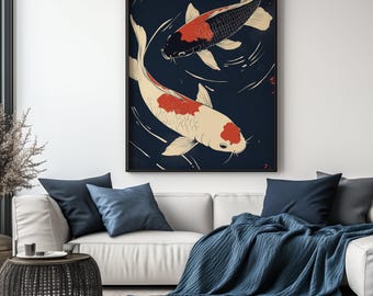 Muurkunst koivissen: Japans zen-muurdecoratie - ZG08-03