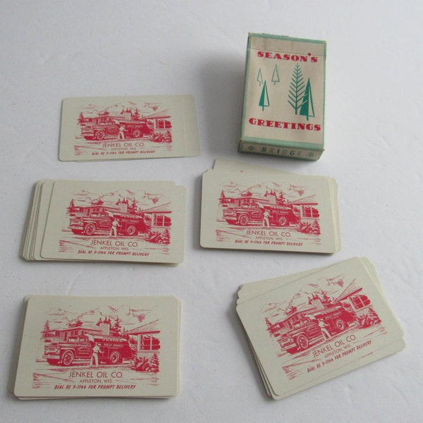 Jenkel Oil Co, Appleton, WI, Full Deck Vintage Advertising Playing Cards
