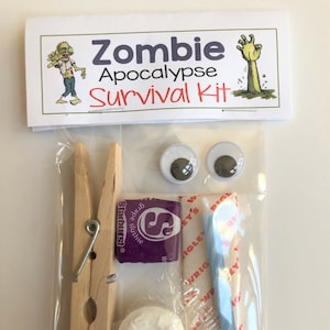 ZOMBIE APOCALYPSE SURVIVAL Kit - divertidas bolsas de regalo de broma, bolsas de regalos de broma tontas, cumpleaños, compañero de trabajo, jubilación, amigo, Papá Noel secreto