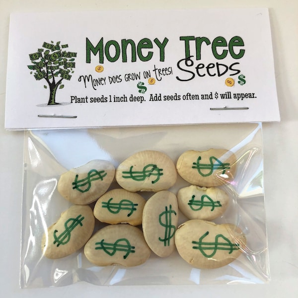 MONEY TREE SEEDS - funny Gag Gift Bags , silly prank goody bags, Birthday, co-worker, retirement, unique gift, Mom, neighbor, redneck party