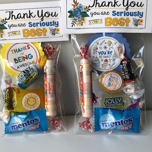 THANK YOU, you are seriously the Best! -Sweet Thoughts goody bag, friends, co-workers, secretary, have a great day, smile, funny Work gift