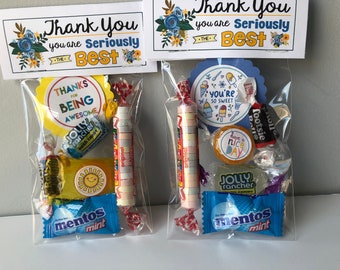 THANK YOU, you are seriously the Best! -Sweet Thoughts goody bag, friends, co-workers, secretary, have a great day, smile, funny Work gift