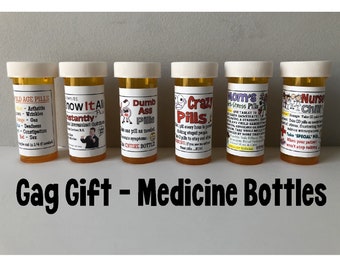 Gag Gifts -Old Age, Nurse's Chill Pills, Mom's Anti stress - medicine bottle - funny gifts prescription bottle, candy silly joke, birthday