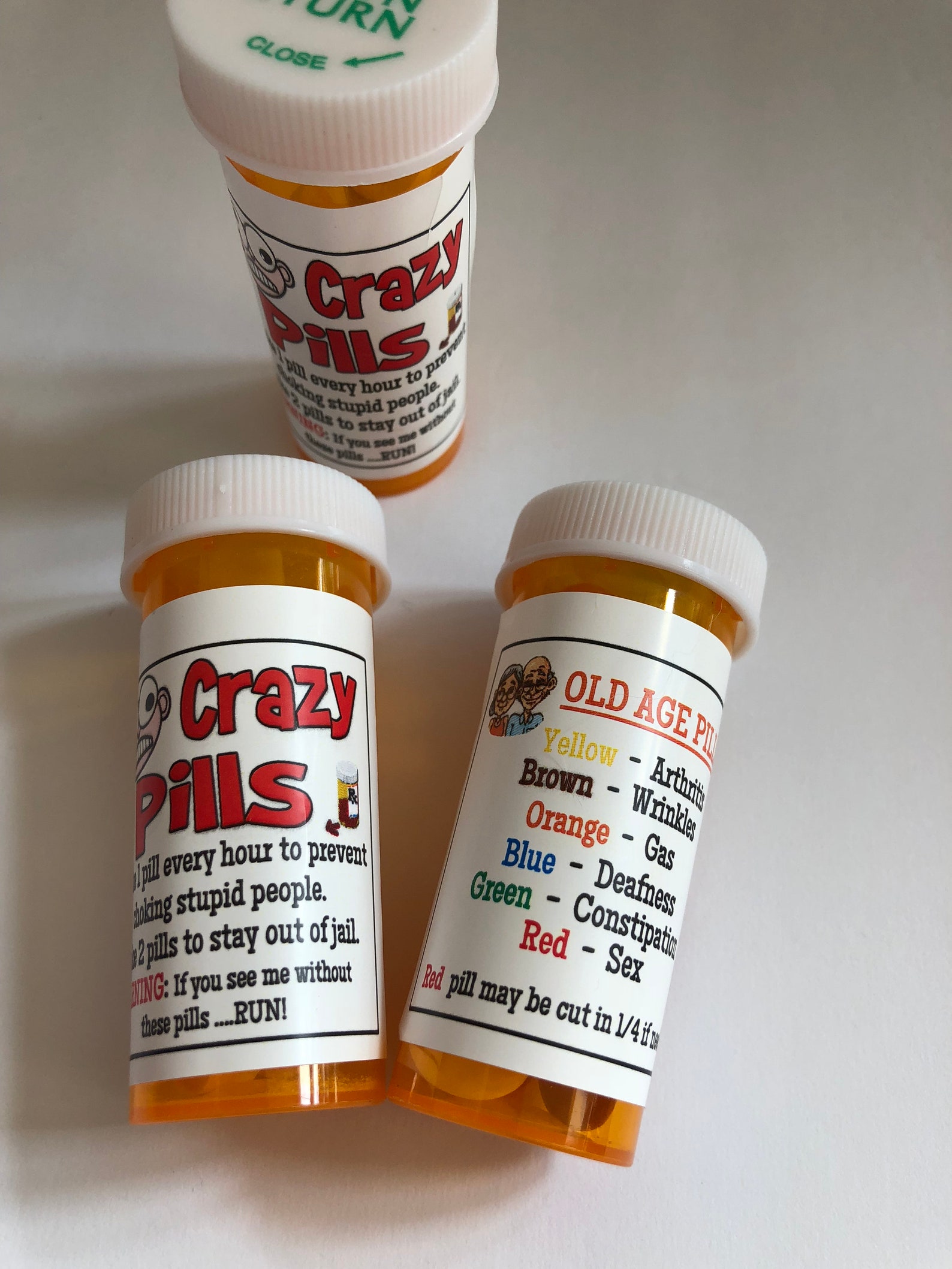 Gag Gifts -old Age, Nurse's Chill Pills, Mom's Anti Stress - Medicine ...