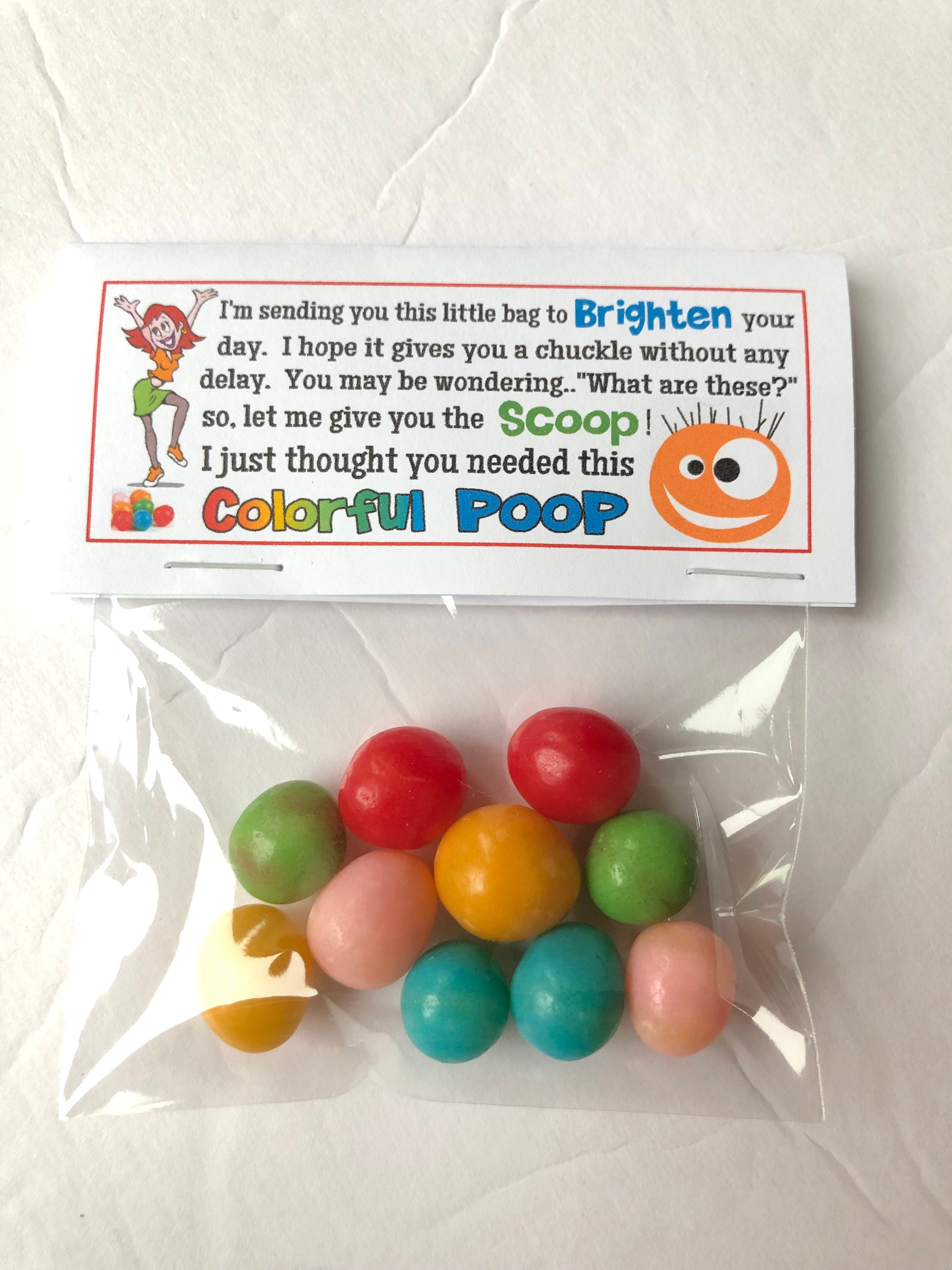 Brighten Your Day COLORFUL Poopgag Gift Bag Joke Hilarious Etsy